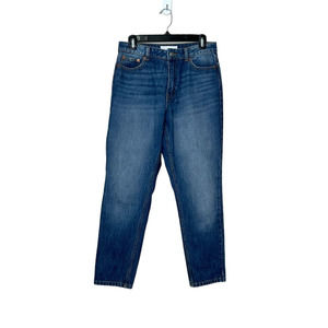 Topshop blue cotton mom jeans size 28
